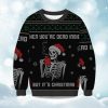 Dead Inside Festive Outside Christmas Ugly Sweater 1