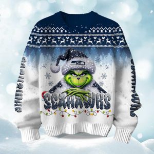 2025 Seahawks Grnch Season Christmas Ugly Sweater 1