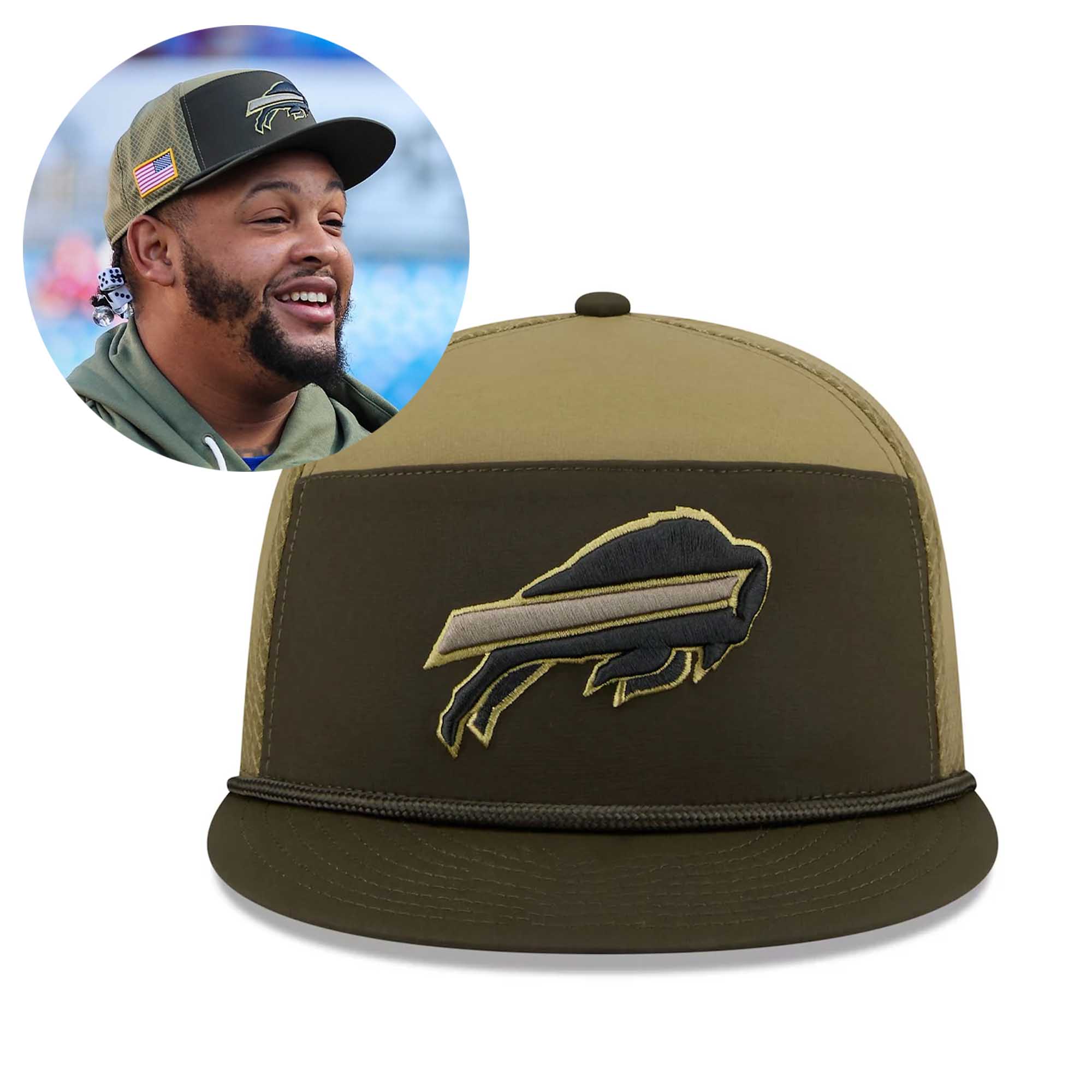 Dion Dawkins Bills Salute To Service Hat 2 Dion Dawkins Bills Salute To Service Hat