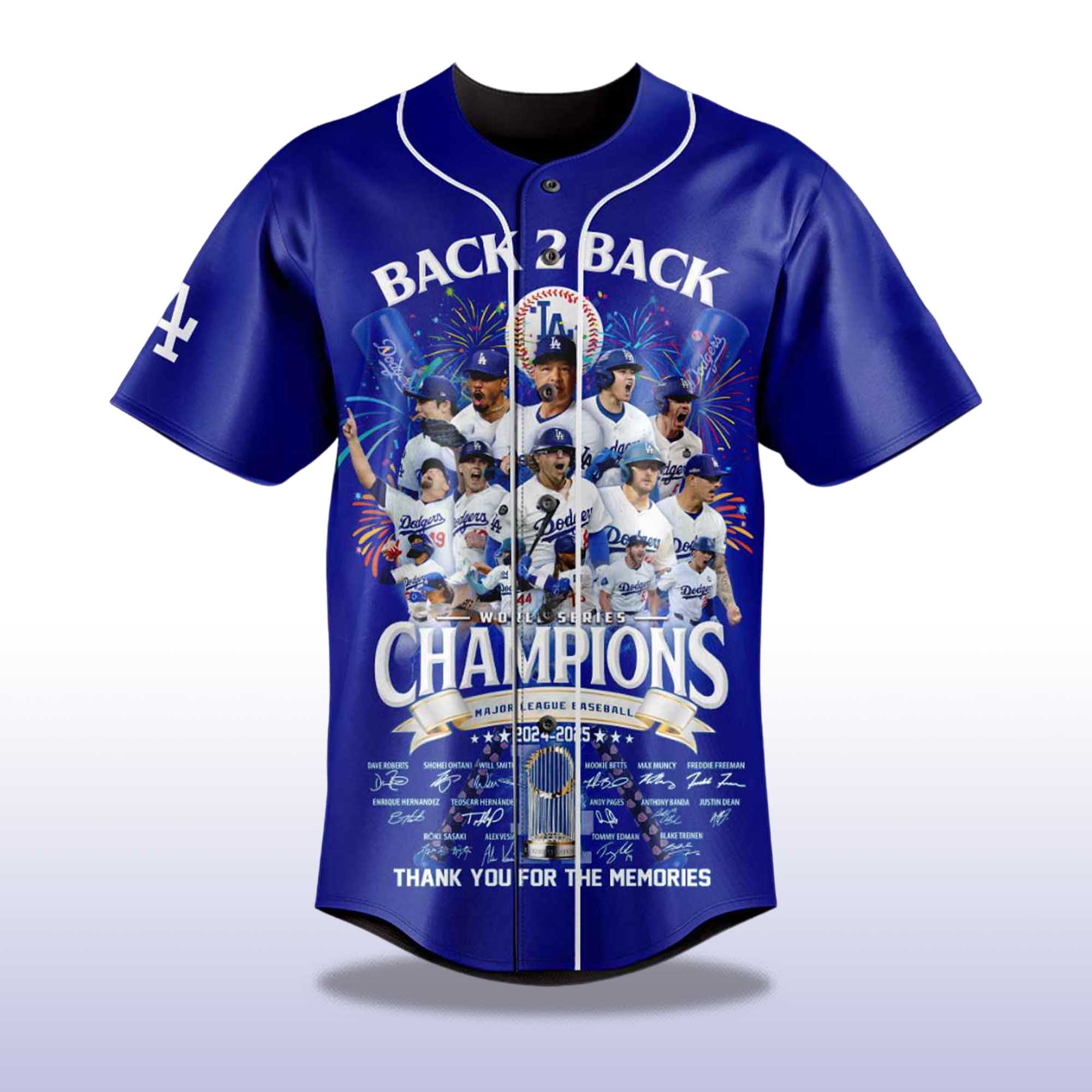 Dodgers Back 2 Back World Series 2025 Jersey 2 Dodgers Back 2 Back World Series 2025 Jersey