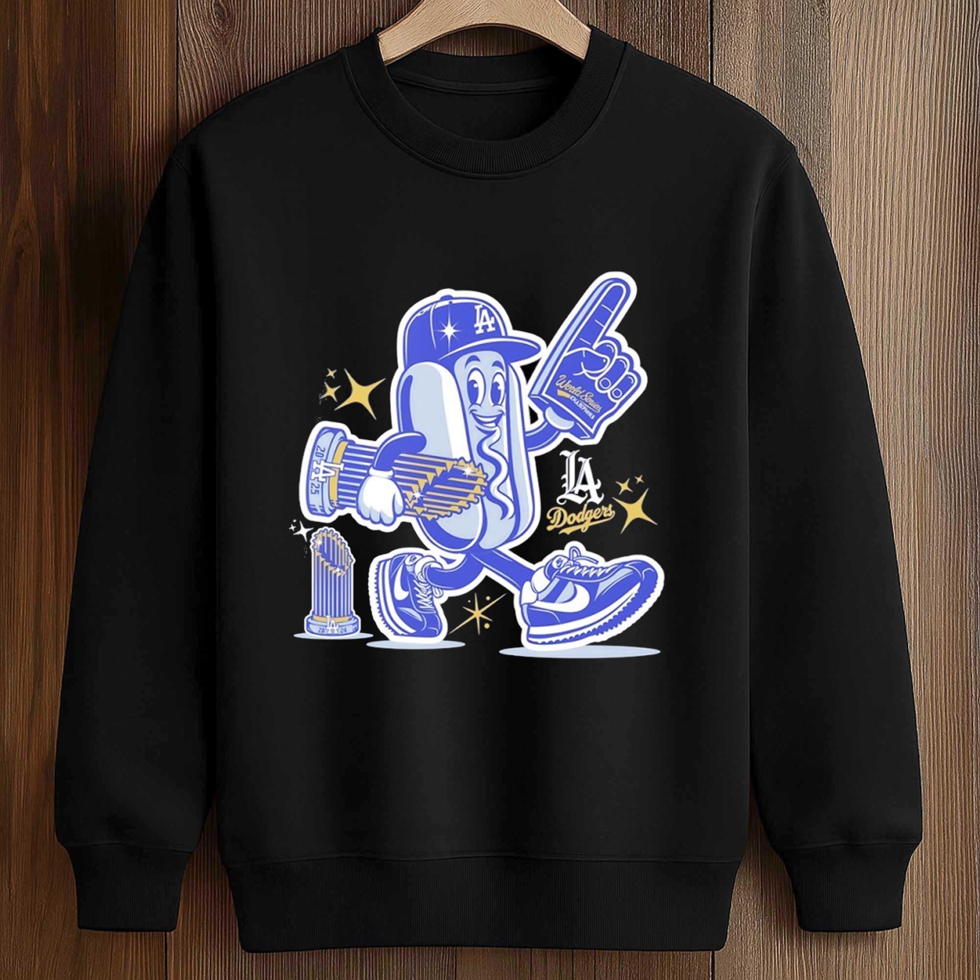 Dodgers Hot Dog Mascot 2025 World Series Champions Shirt 3 Dodgers Hot Dog Mascot 2025 World Series Champions Shirt