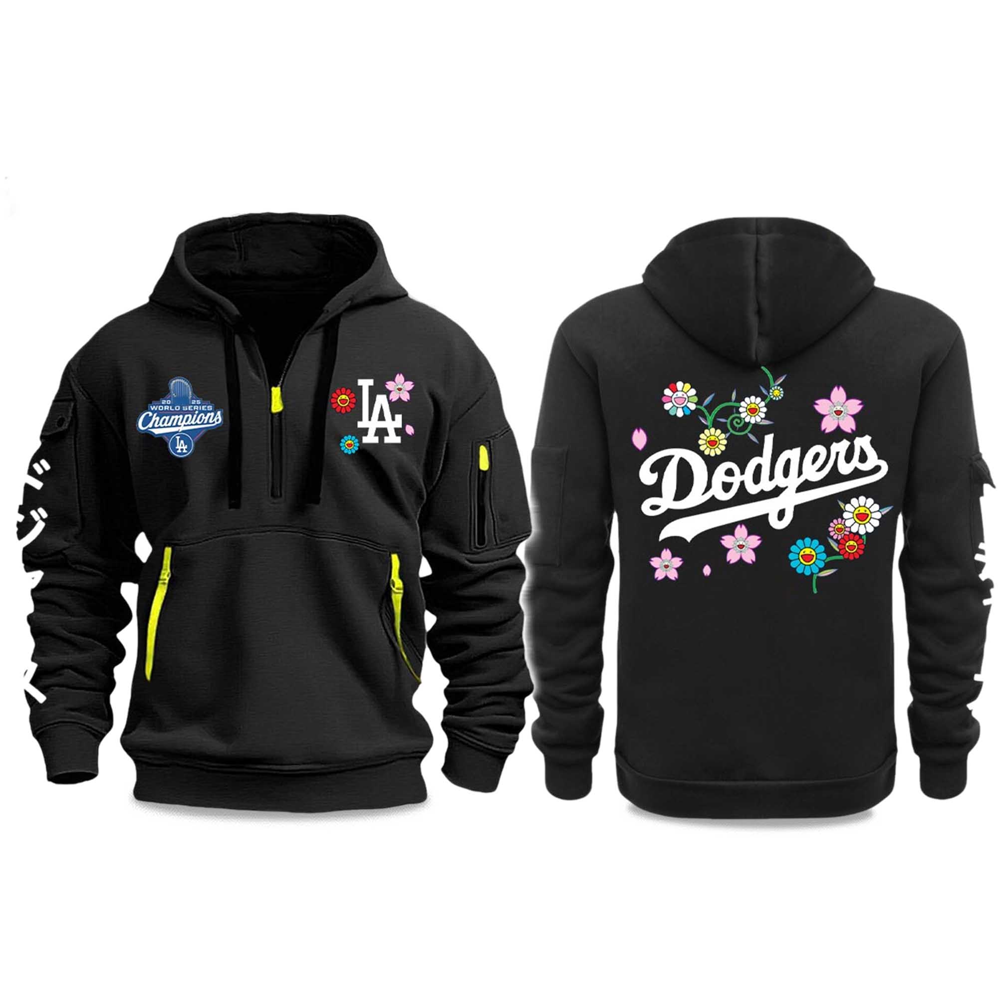 Dodgers Murakami World Series Champions 2025 Quarter Zip Hoodie 2 Dodgers Murakami World Series Champions 2025 Quarter Zip Hoodie (2)