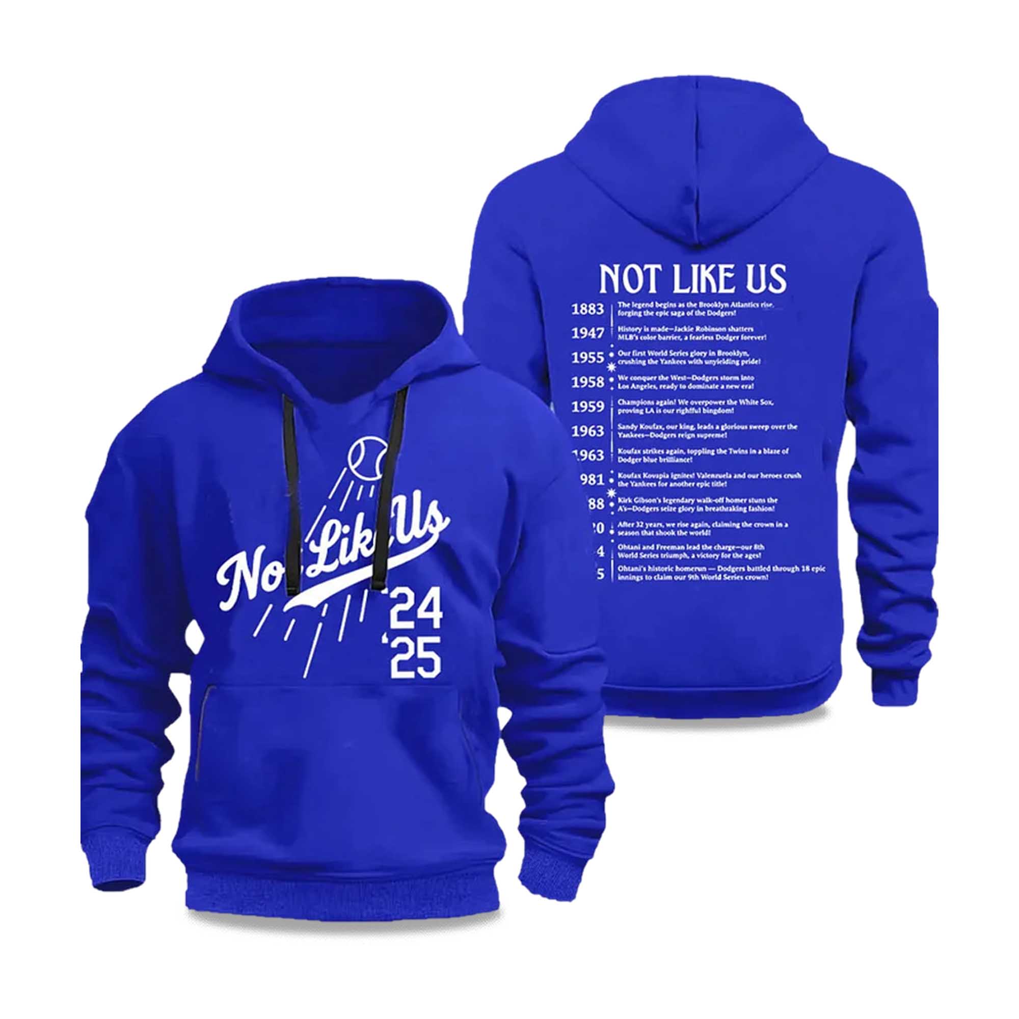 Dodgers Not Like Us 2024 2025 Hoodie Dodgers Not Like Us 2024 2025 Hoodie