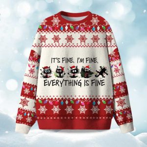 2025 It’s Fine I’m Fine Everything Is Fine Christmas Ugly Sweater