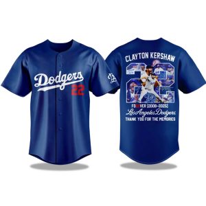 Dodgers Clayton Kershaw Forever 22 Thank You for the Memories 2025 Jersey 1