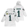 Eagles Jalen Hurts 1 Football Blanket Hoodie 1