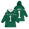 Eagles Jalen Hurts 1 Football Blanket Hoodie 2