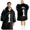 Eagles Jalen Hurts 1 Football Blanket Hoodie 3