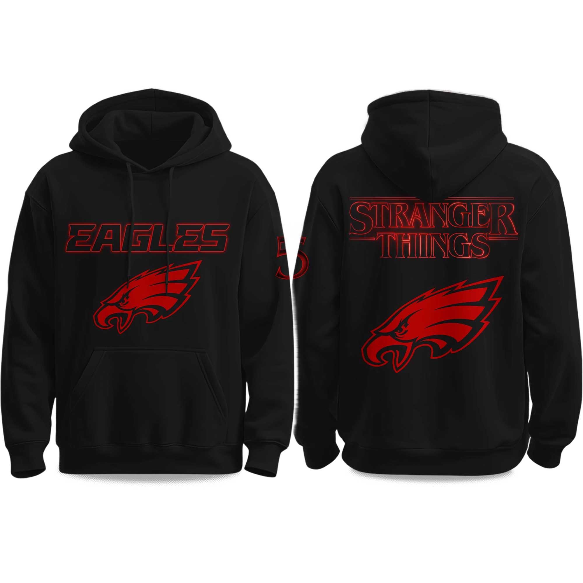 Eagles Stranger Things 2025 Hoodie Eagles Stranger Things 2025 Hoodie