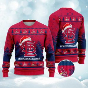 2025 Cardinals Snowflakes Christmas Ugly Sweater 1