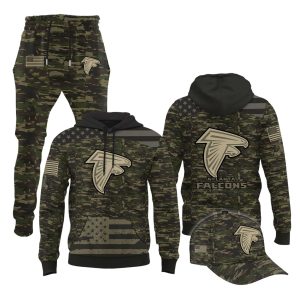 2025 Falcons Salute to Service Camo Hoodie 1