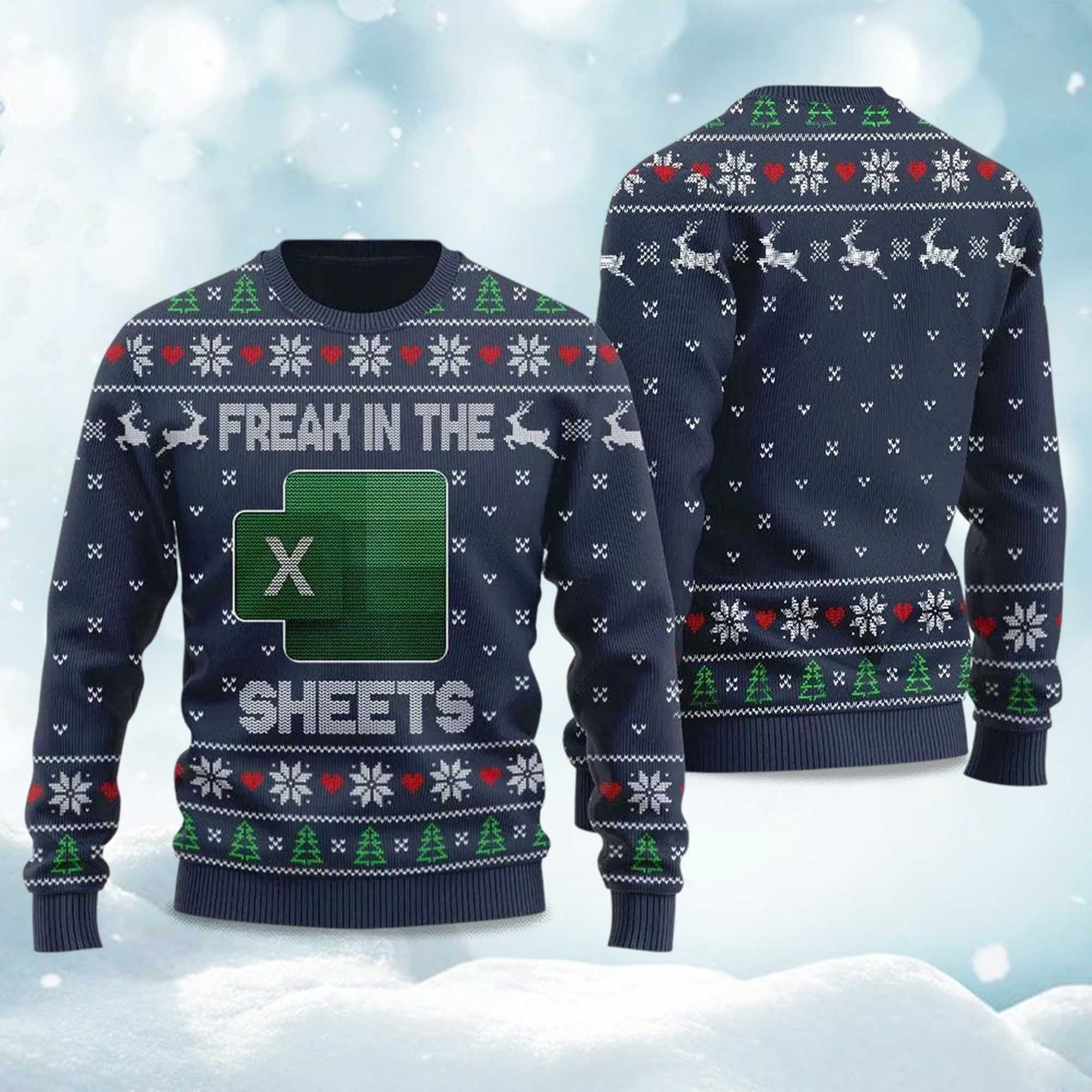 Freak In The Sheets Christmas Ugly Sweater Freak In The Sheets Christmas Ugly Sweater