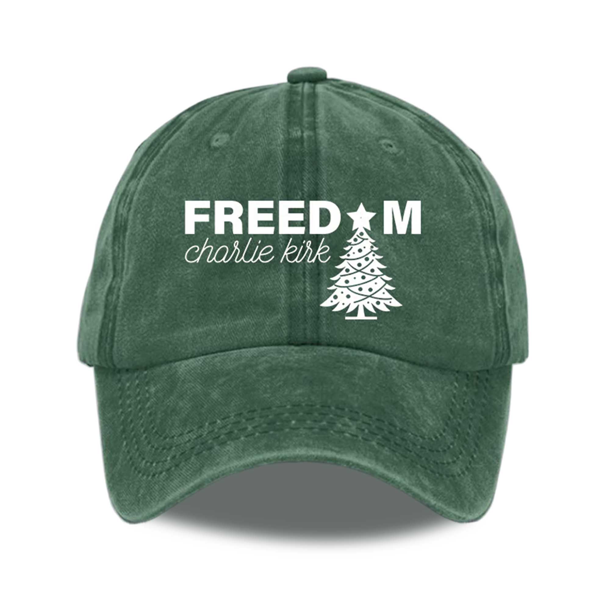 Freedom Charlie Kirk Christmas Print Baseball Cap 2 Freedom Charlie Kirk Christmas Print Baseball Cap