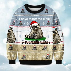 2025 I Have Mastered A Skill Procrastination Christmas Ugly Sweater 1