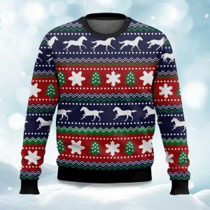 Horses Pattern Ugly Christmas Sweater 1