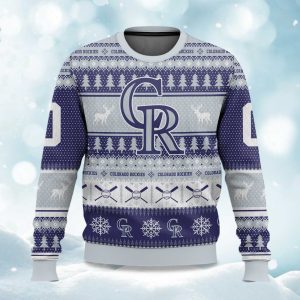 2025 Christmas Rockies Baseball Personalized Ugly Sweater 1