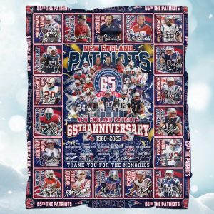 Patriots 65th Anniversary 1960 2025 Fleece Blanket