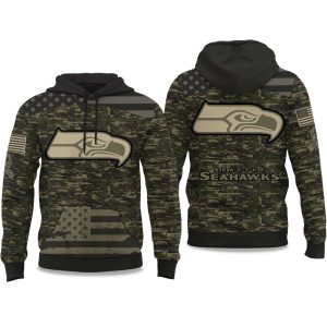 2025 Seahawks Salute to Service Camo Hoodie 1