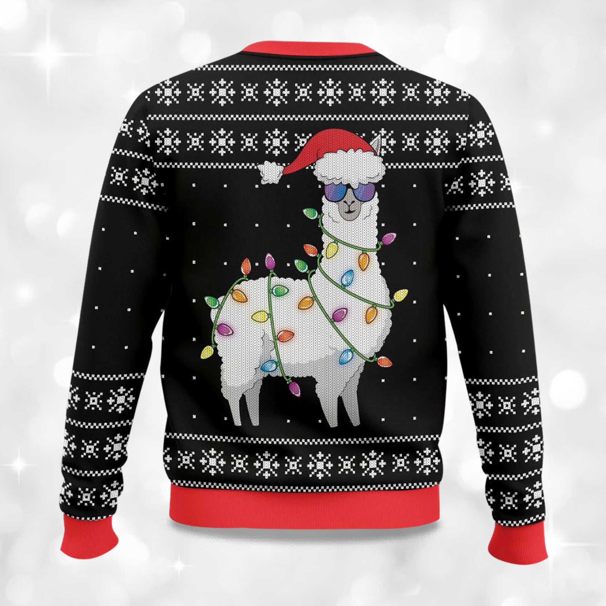 Merry Alpaca Christmas Ugly Sweater 2 Hooktab Merry Alpaca Christmas Ugly Christmas Sweater 2