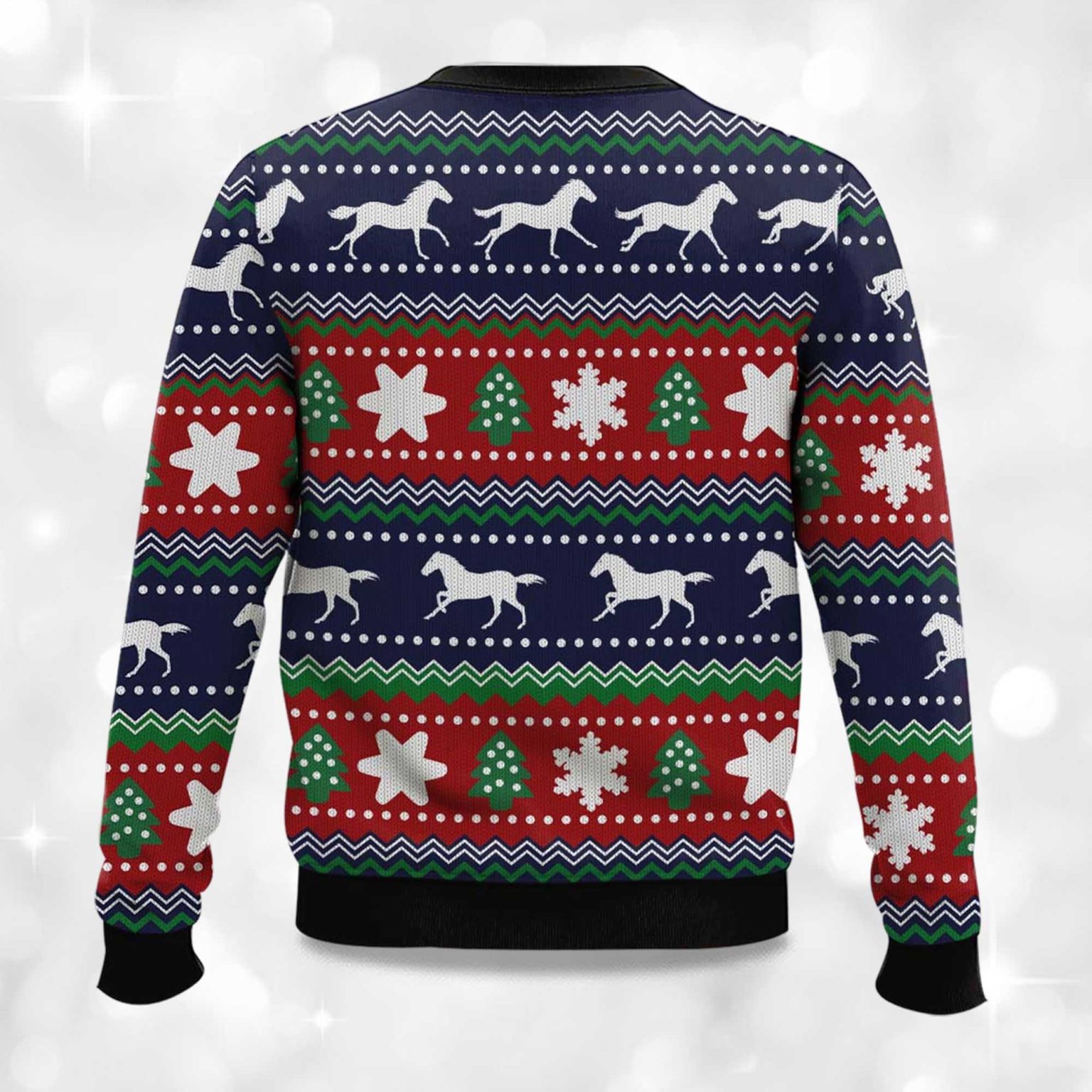 Horses Pattern Ugly Christmas Sweater