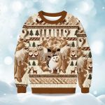 Huh Cat Chonky Ben Meme Christmas Ugly Sweater