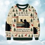 I Do Not Think Therefore I Do Not Am Christmas Ugly Sweater