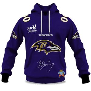 Personalized Ravens Bad Bunny Bowl LX 2025 2026 Hoodie 1