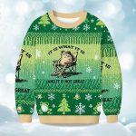 It Is What It Is And It Is Not Great Resting Frog Christmas Ugly Sweater