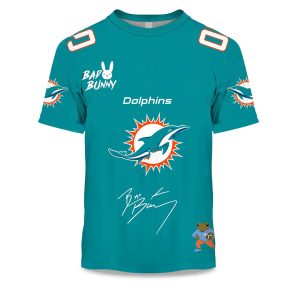 Personalized Dolphins Bad Bunny Bowl LX 2025 2026 Shirt 1