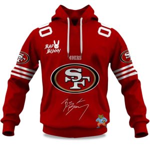 Personalized 49ers Bad Bunny Bowl LX 2025 2026 Hoodie 1
