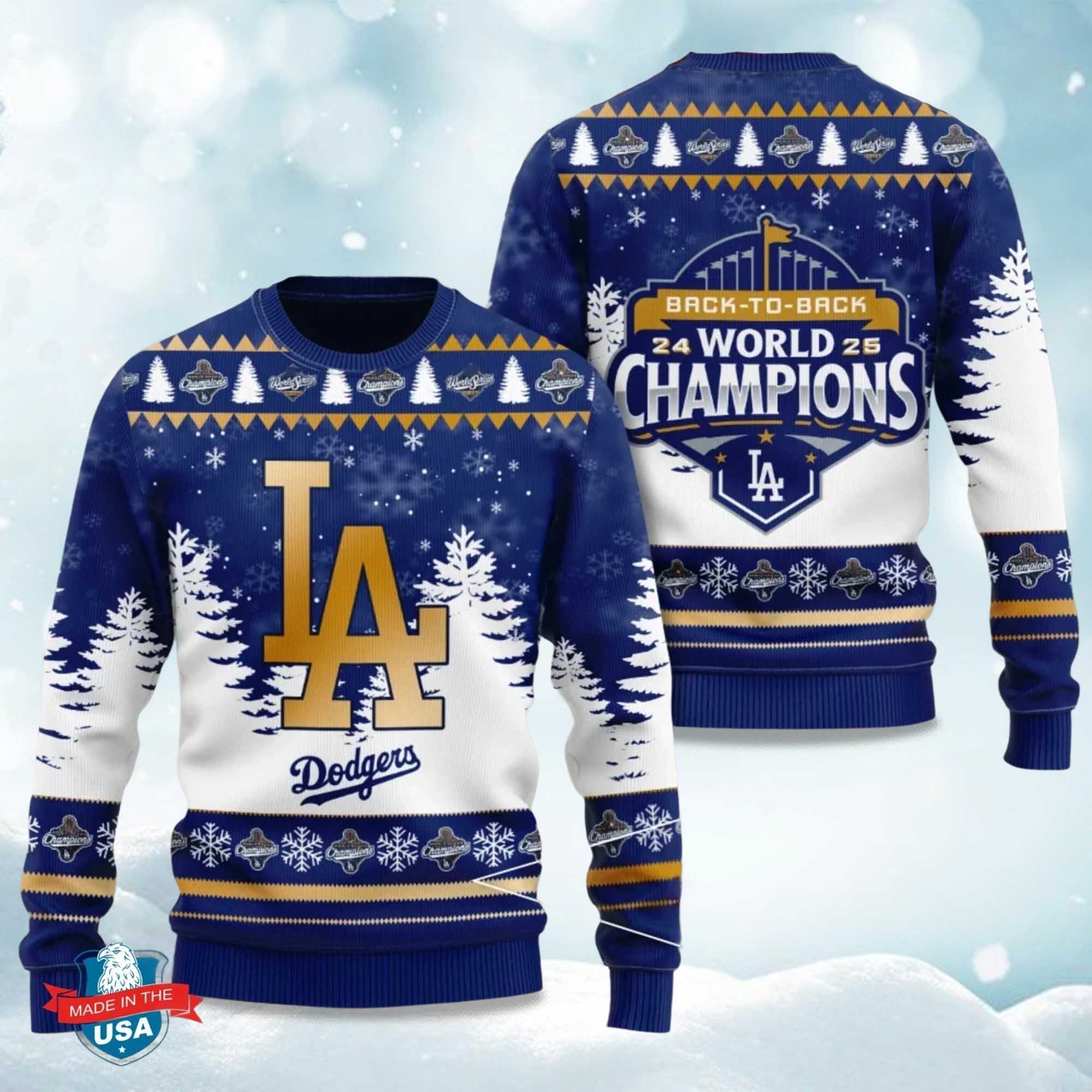 Christmas Dodger Back To Back World Series 2025 Champions Ugly Sweater Christmas Dodger Back To Back World Series 2025 Champions Ugly Sweater