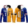 Josh Allen Bills Wyoming Cowboys 2025 Zipper Hoodie 1