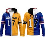 Josh Allen Bills Wyoming Cowboys 2025 Zipper Hoodie