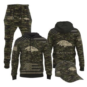 2025 Ravens Salute to Service Camo Hoodie 1