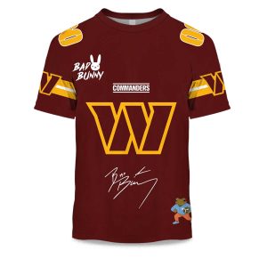 Personalized Commanders Bad Bunny Bowl LX 2025 2026 Shirt 1