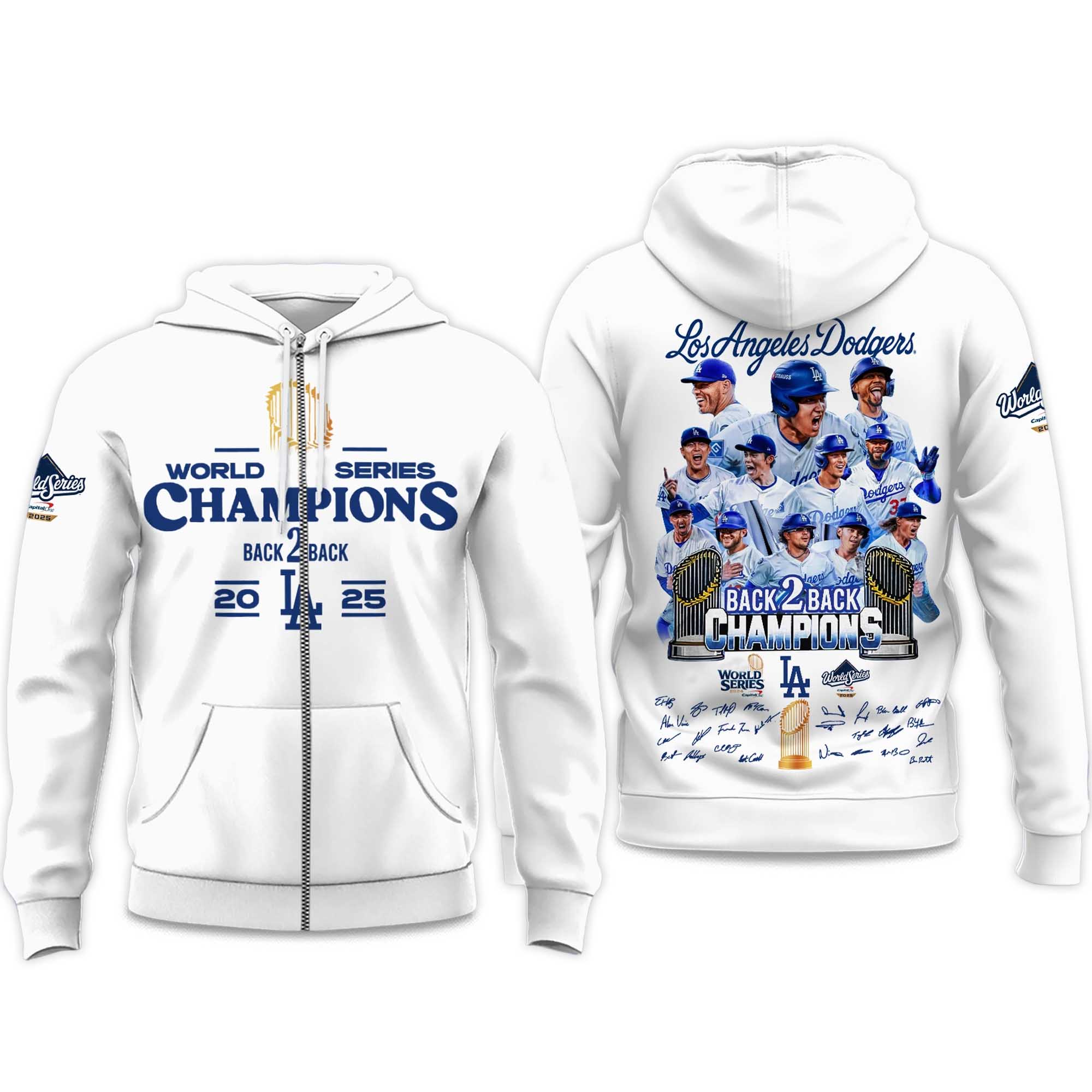 LA Dodgers 2025 World Series Champions Zip Hoodie LA Dodgers 2025 World Series Champions Zip Hoodie