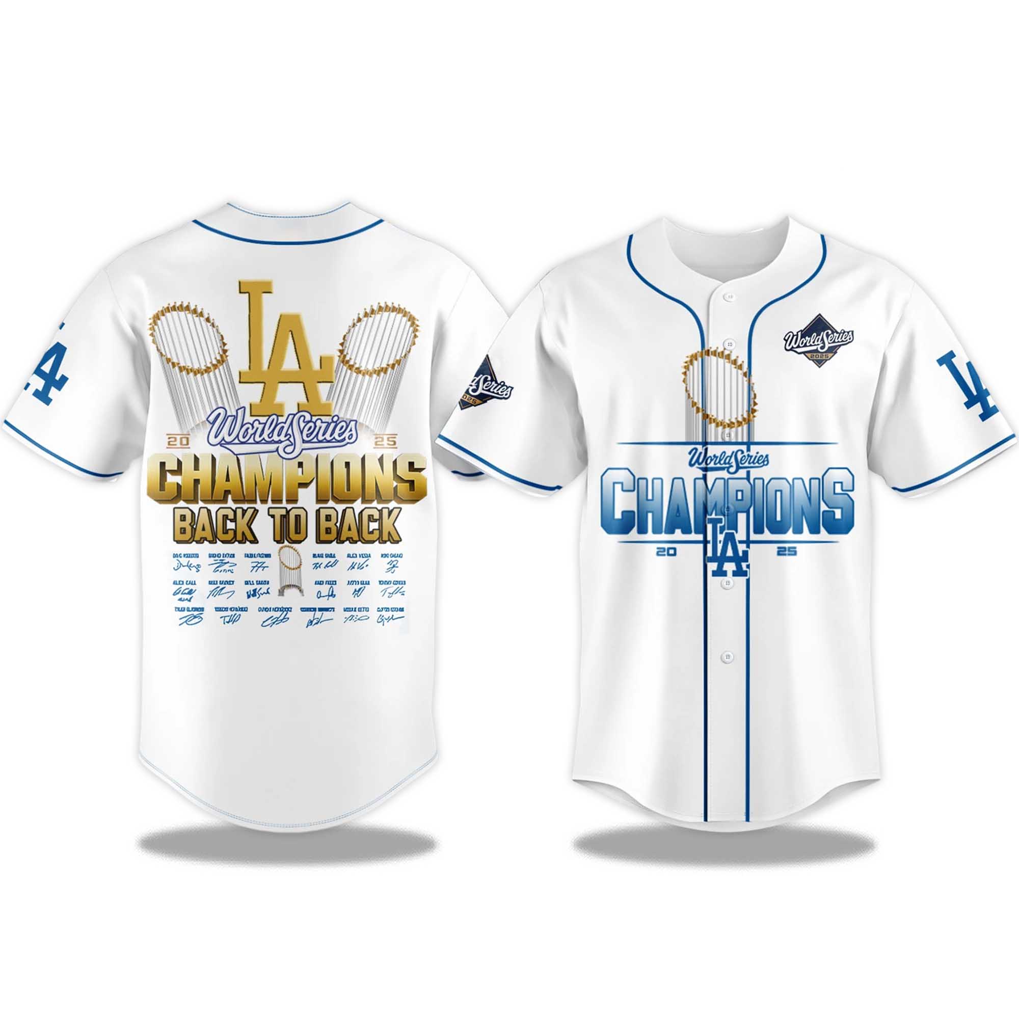 LA Dodgers 2025 World Series Jersey Back to Back Jersey LA Dodgers 2025 World Series Jersey Back to Back Jersey