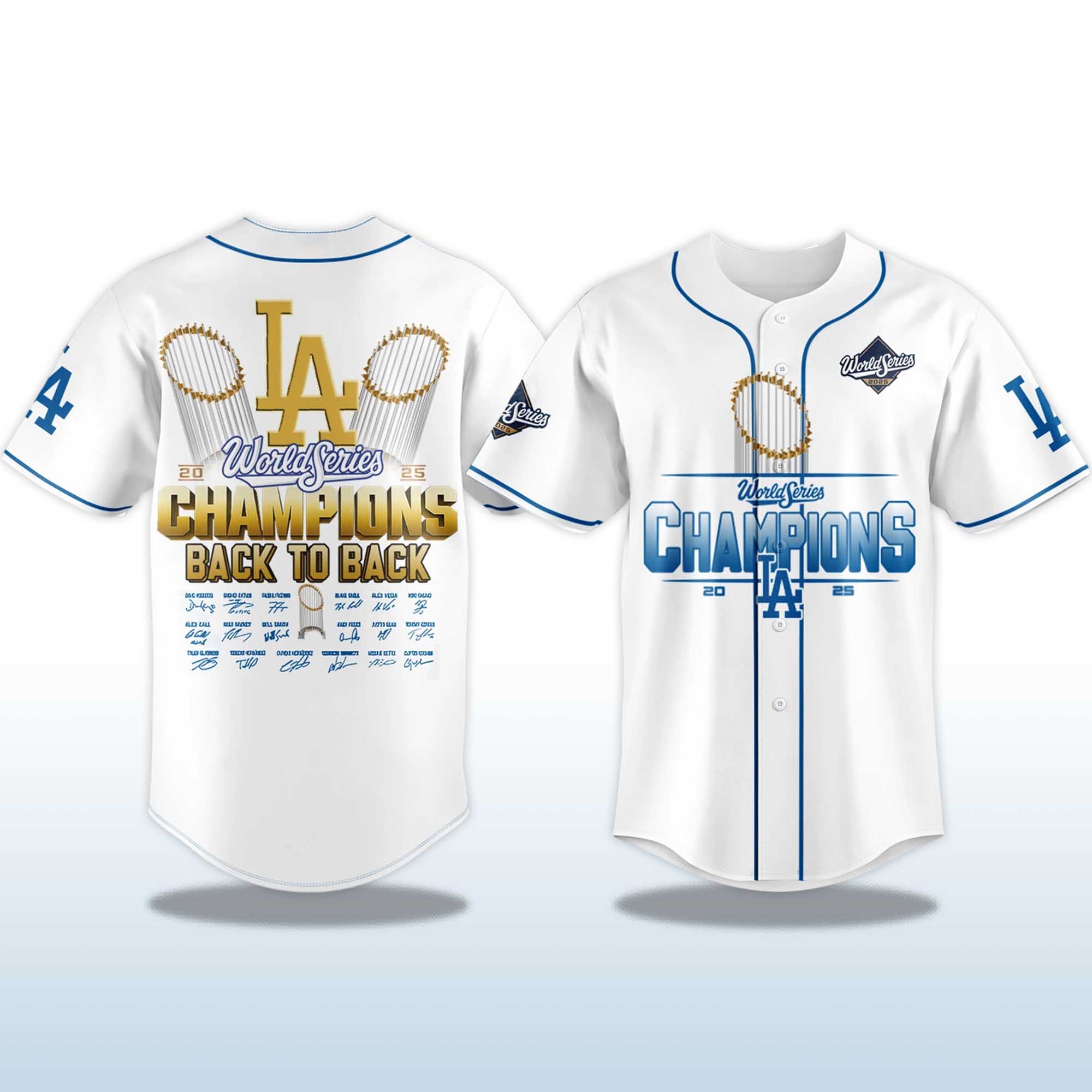 LA Dodgers 2025 World Series Jersey Back to Back Jersey 2 LA Dodgers 2025 World Series Jersey Back to Back Jersey