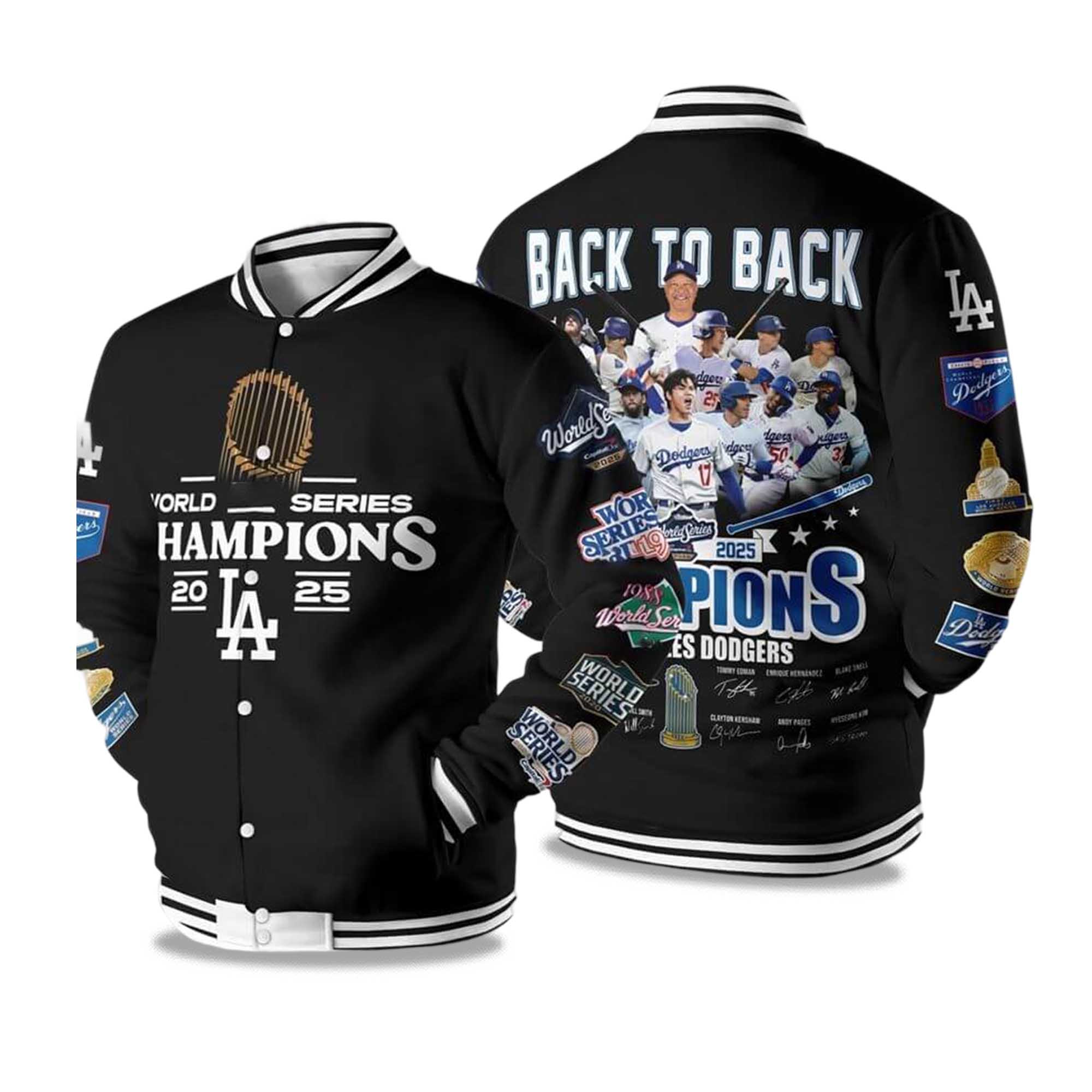 Los Angeles Dodgers World Series Champions 2025 Back To Back Jacket Los Angeles Dodgers World Series Champions 2025 Back To Back Jacket