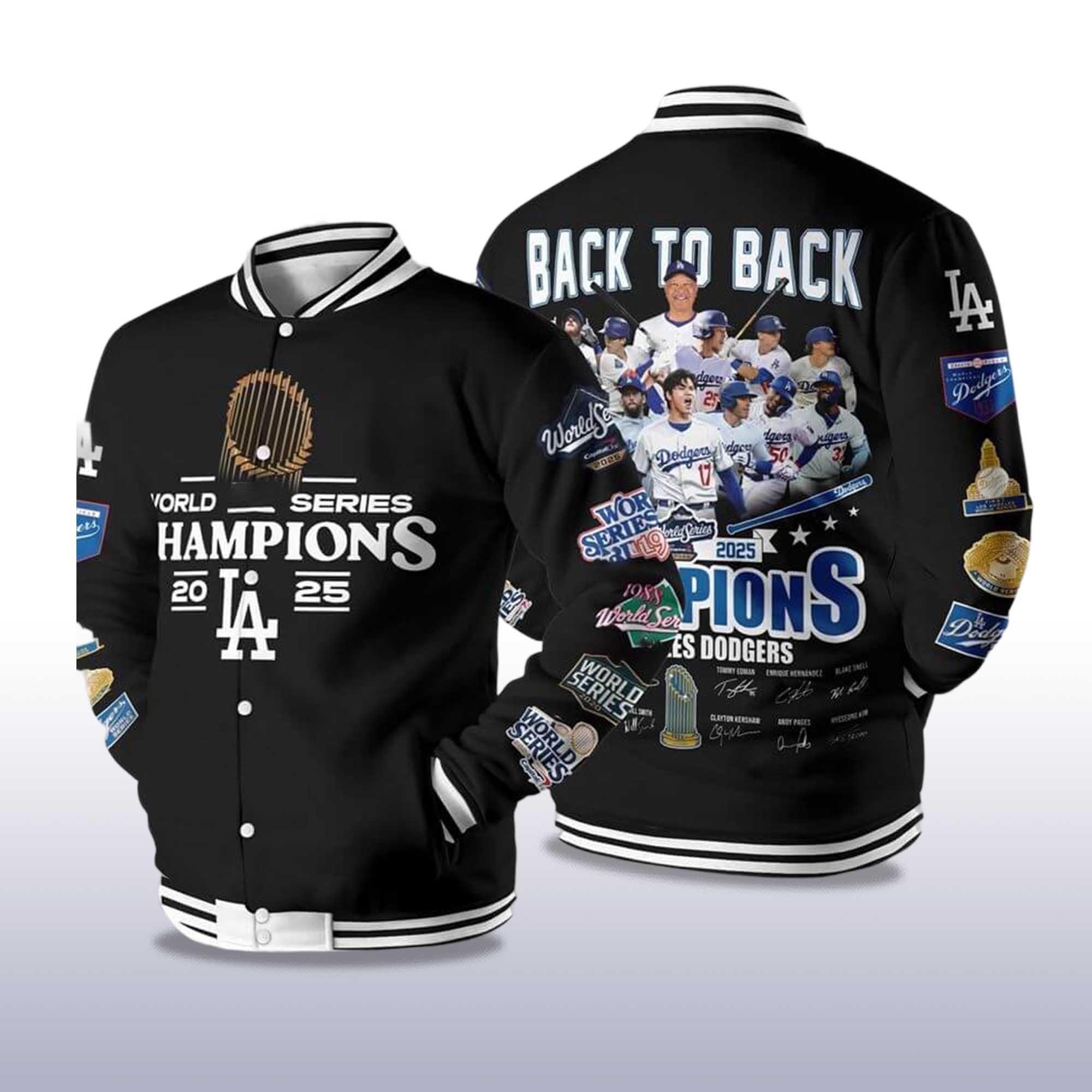 Los Angeles Dodgers World Series Champions 2025 Back To Back Jacket 2 Los Angeles Dodgers World Series Champions 2025 Back To Back Jacket