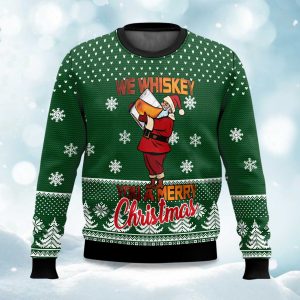 Hooktab We Whiskey You A Merry Christmas Ugly Christmas Sweater 1