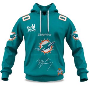 Personalized Dolphins Bad Bunny Bowl LX 2025 2026 Hoodie 1