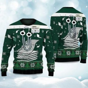 2025 Clippy Windows Ugly Christmas Sweater
