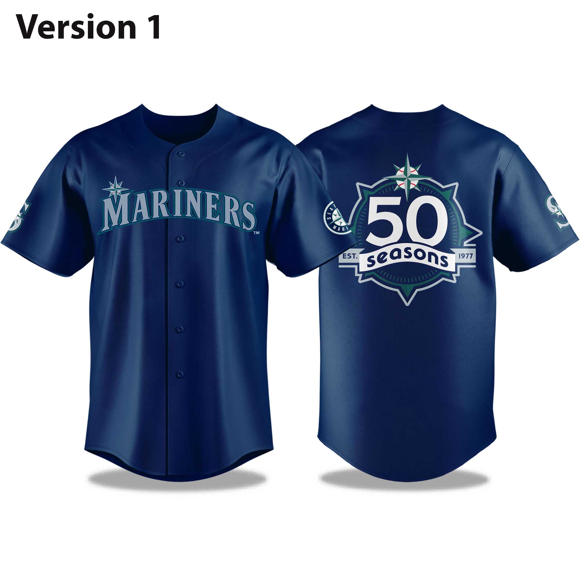 Mariners 50 Seasons Celebration 1977 - 2026 Jersey Mariners 50 Seasons Celebration 1977 - 2026 Jersey