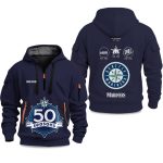 Mariners 50 Seasons Celebration 1977-2026 Quarter Zip Hoodie
