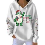 Merry Resistmas Portland Frog 2025 Printed Hoodie