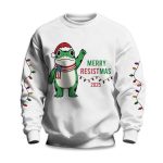 Merry Resistmas Portland Frog 2025 Printed Sweatshirt