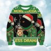 More Cocoa Less Drama Cat Meme Christmas Ugly Sweater