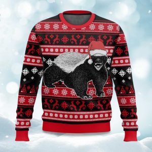 Honey Badger Ugly Christmas Sweater 1