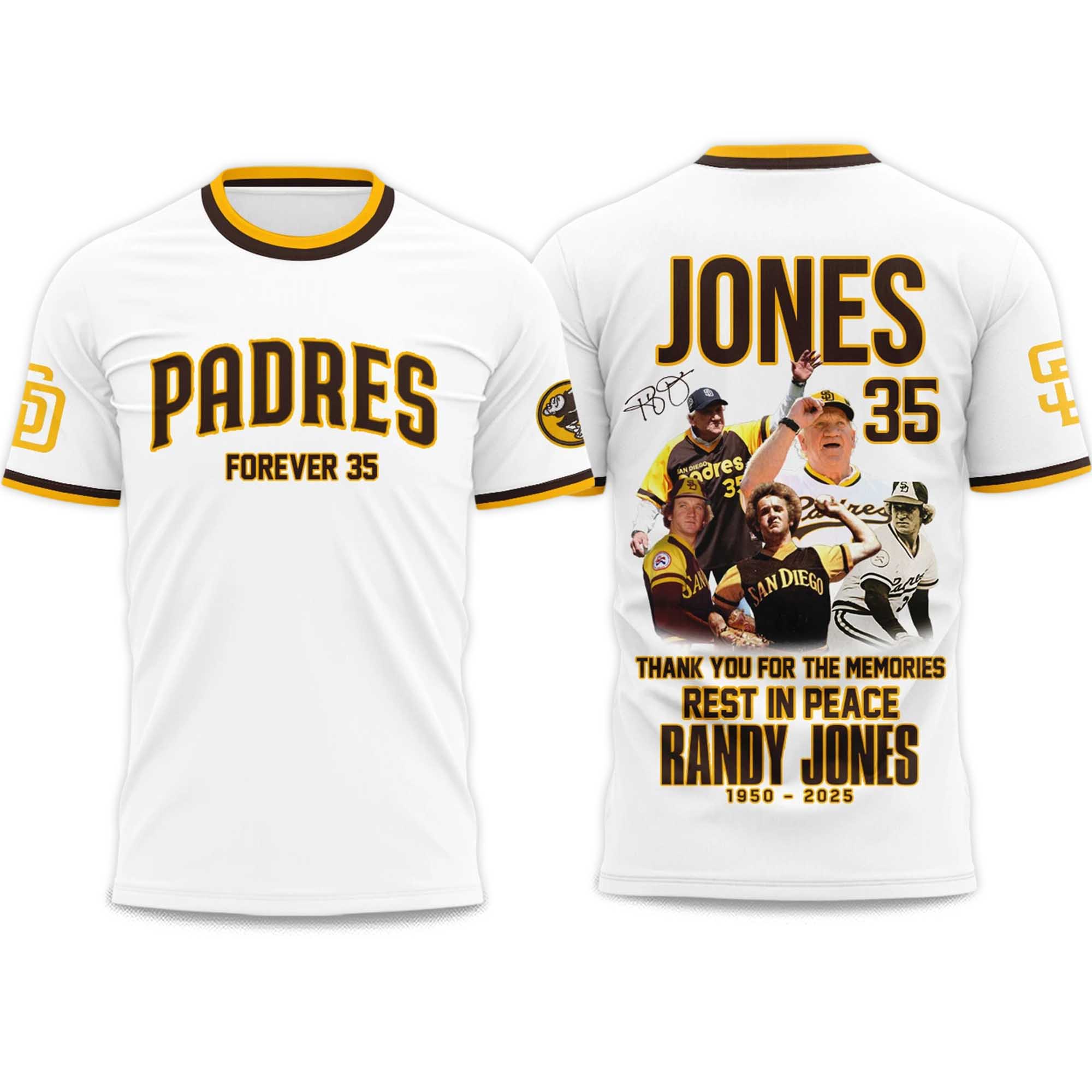 Padres Thank You For The Memories Rest In Peace Randy Jones 1950 2025 Shirt Padres Thank You For The Memories Rest In Peace Randy Jones 1950 2025 Shirt